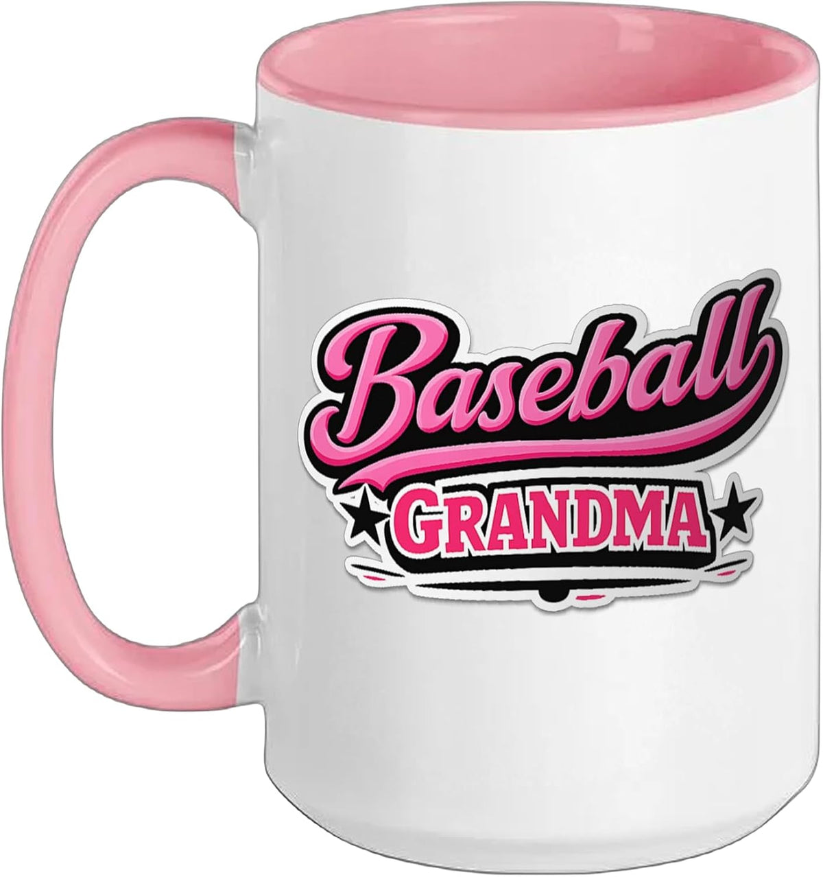 Baseball Grandma Game Day Script Graphic Christmas Ceramic Mug