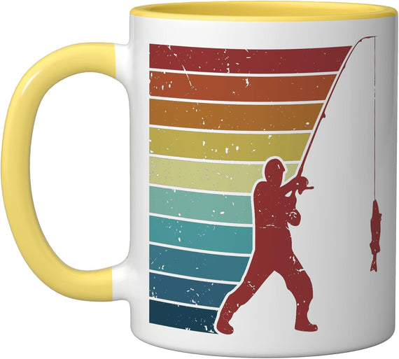 Retro Fisherman Deep Sea Boat Ice Fishing Lovers Fly Ceramic Mug