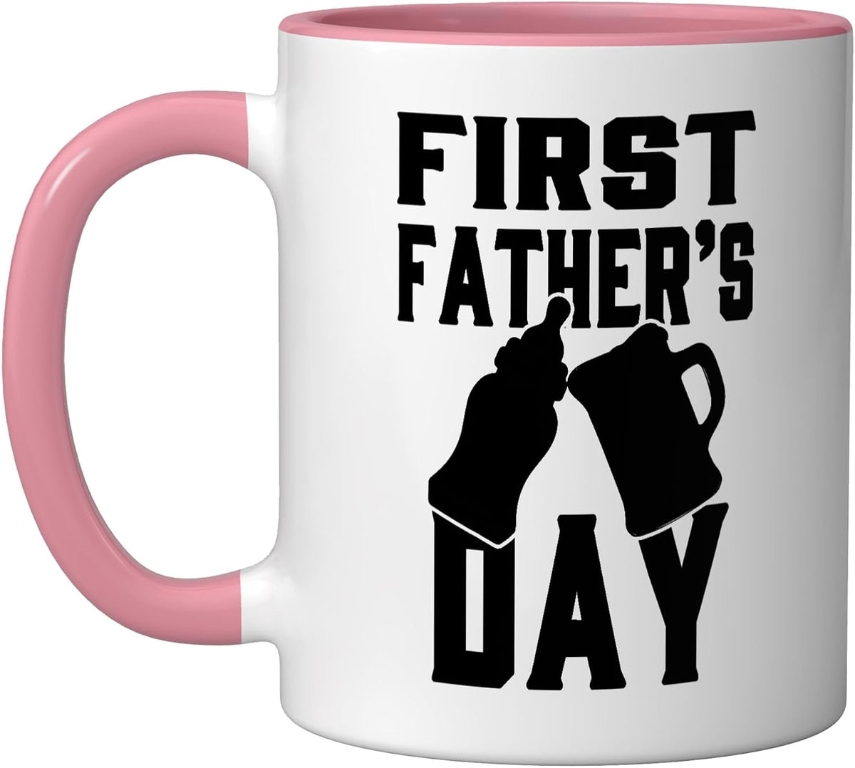 First Father's Day Beer Baby Bottle Dad Daddy Ceramic Mug