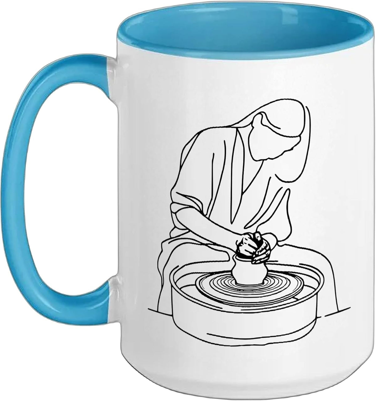 Pottery Line Art Potter Ceramic Mug