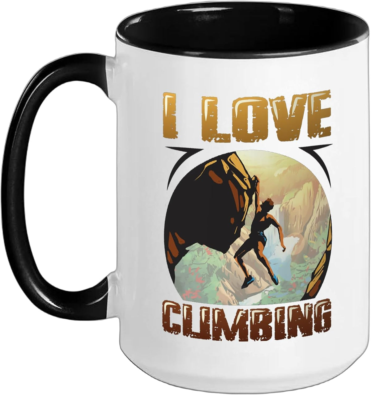 Rock Climbing - I Love Climbing Ceramic Mug