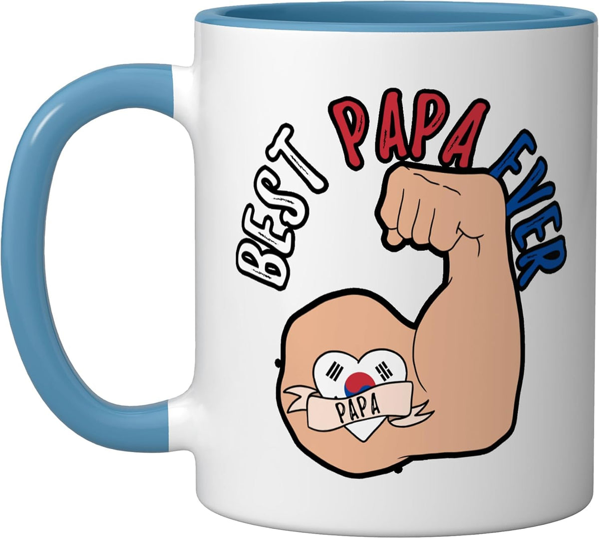 Best Papa Ever South Korean Dad Fathers Day Christmas Ceramic Mug