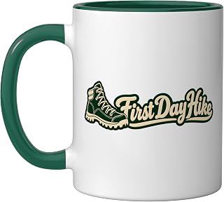 First Hike Year's Hiking Group Dark Ceramic Mug