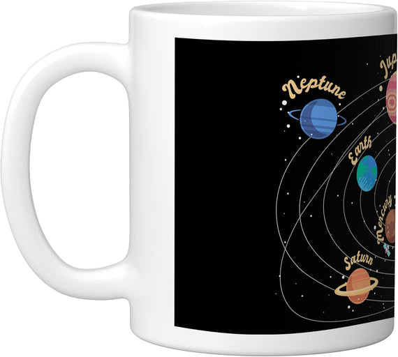 Solar System Planets Kids Space Science Learning Ceramic Mug