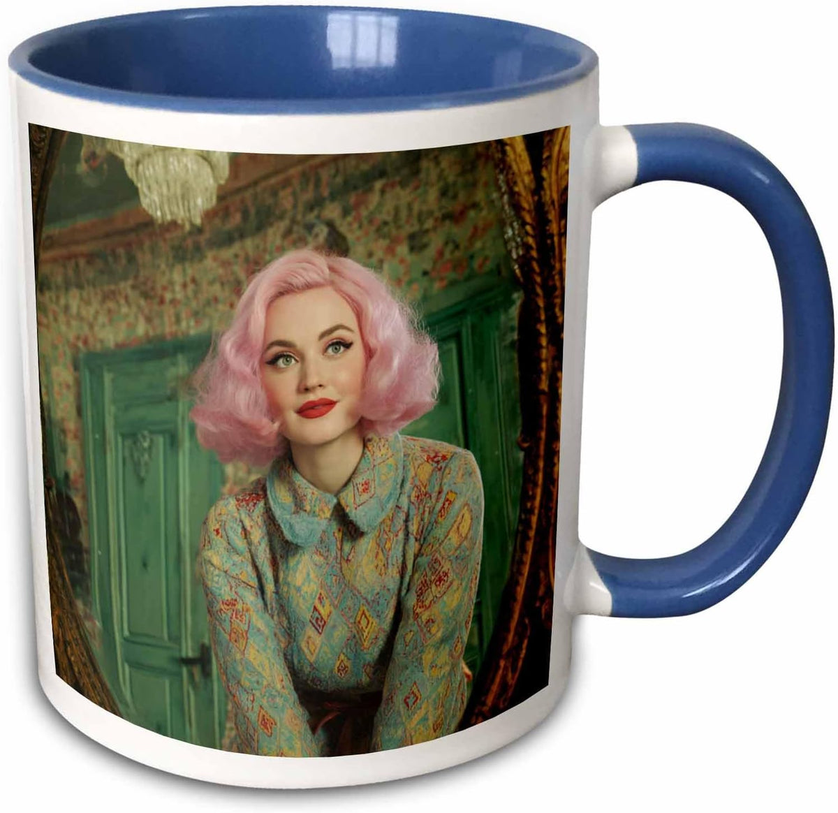 Retro Woman Fashion Photography Ceramic Mug