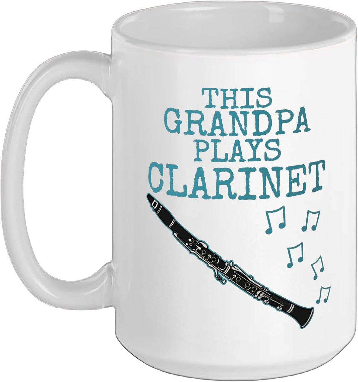 This Grandpa Plays Clarinet, Clarinetist Woodwind Musician Ceramic Mug