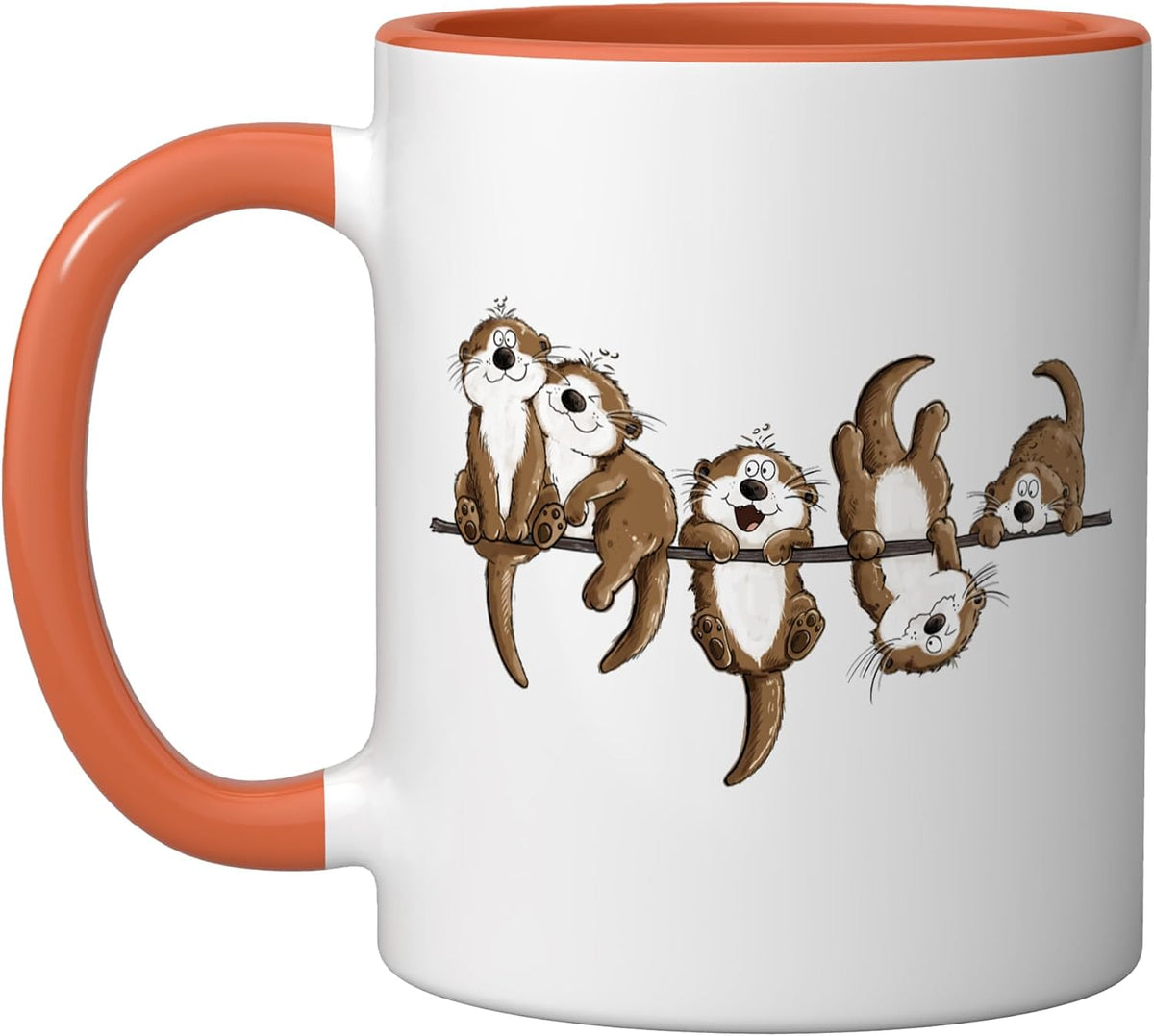Happy Otter Gang I Funny Otters Sea Otter Wildlife Ceramic Mug