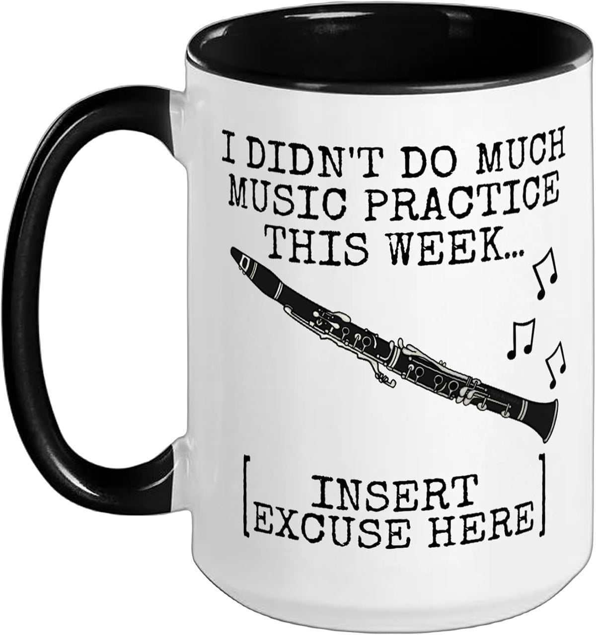 Clarinet Student Music Practice Clarinetist Funny Ceramic Mug