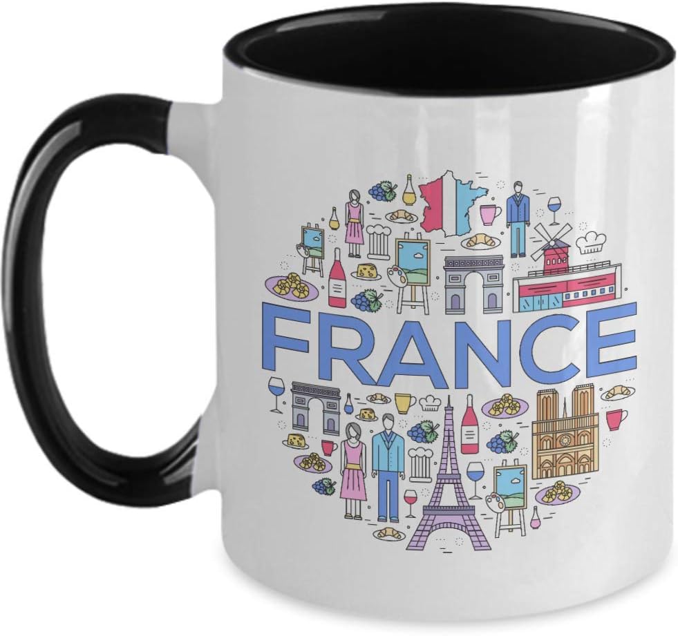 France French Black 1 Ceramic Mug