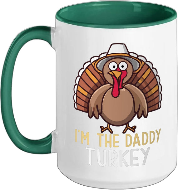 I'm Daddy Turkey Matching Family Group Thanksgiving Dark Ceramic Mug