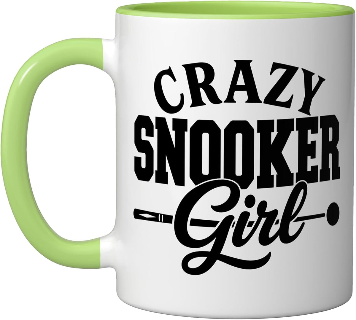 Crazy Snooker Girl 8-Ball Billiards Ceramic Mug
