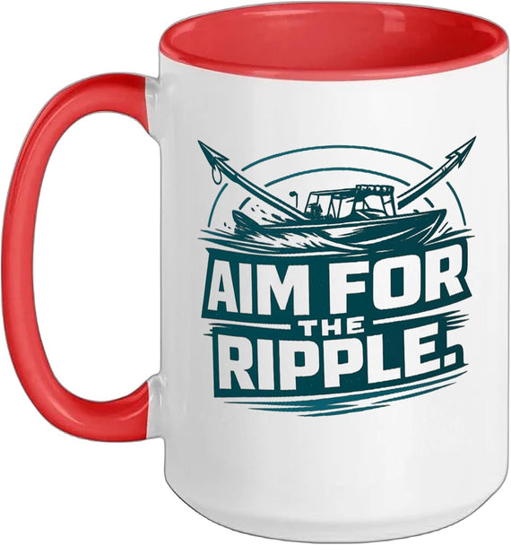 Aim For The Ripple Bowfishing Hunter Funny Ceramic Mug