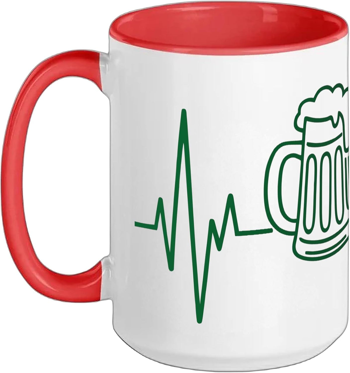 Heartbeat St. Patrick's Day, Retro Ceramic Mug