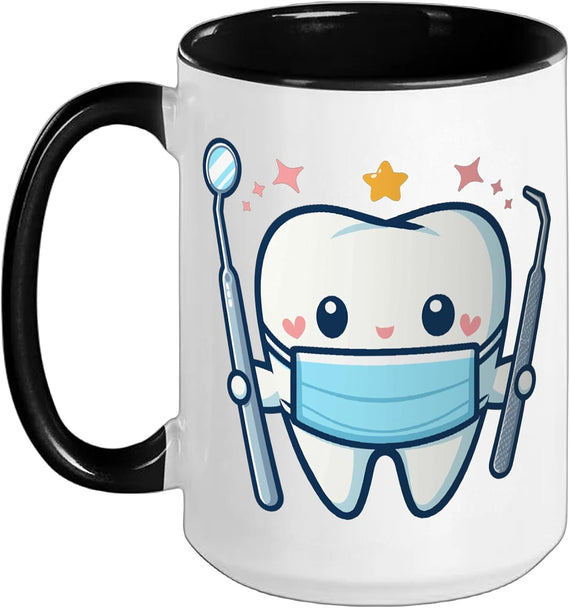 Dental Tee Women Dentist Tooth Dental Student Hygienist Ceramic Mug