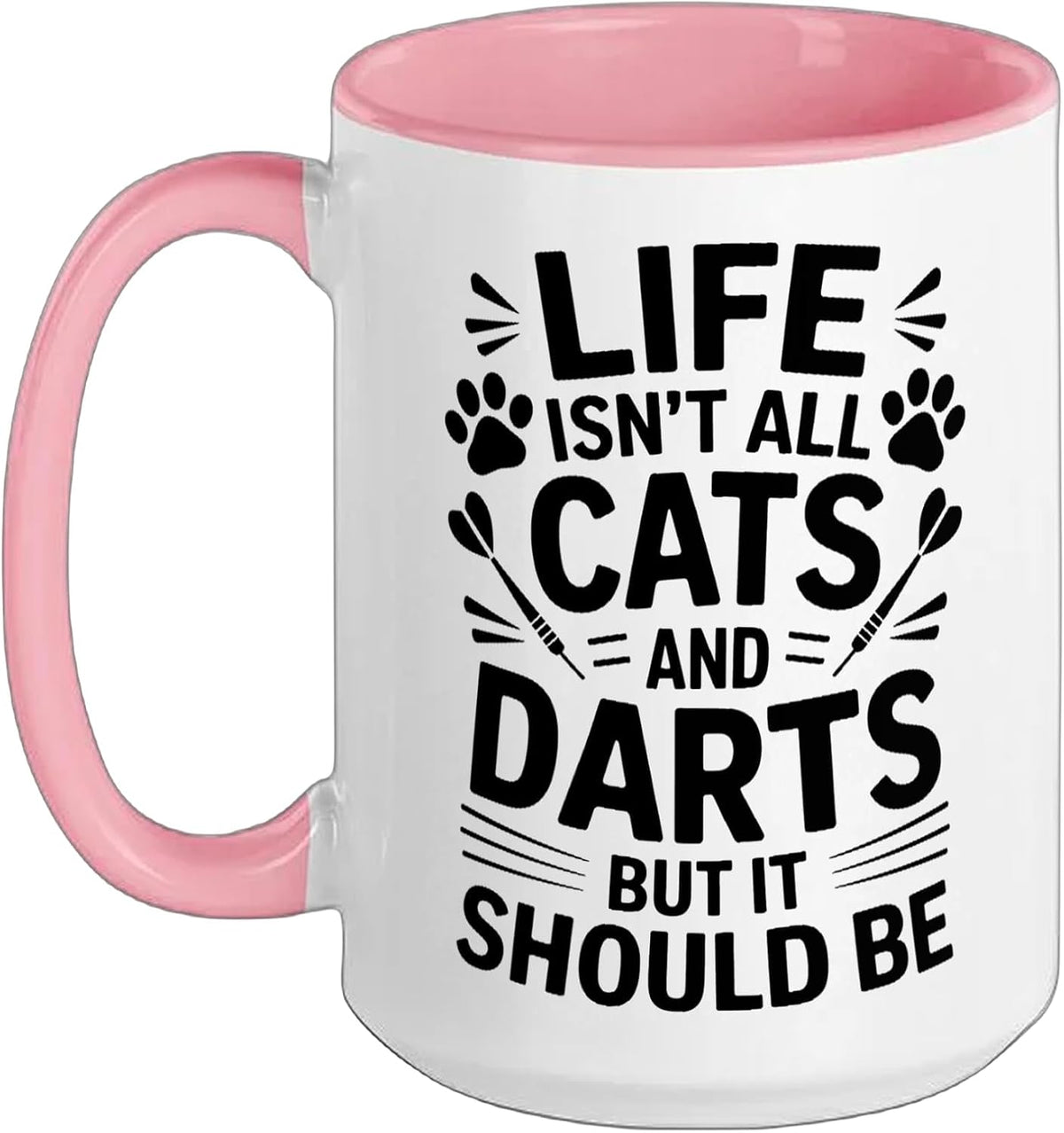 Cats And Darts Funny Dart Player Darts Ceramic Mug