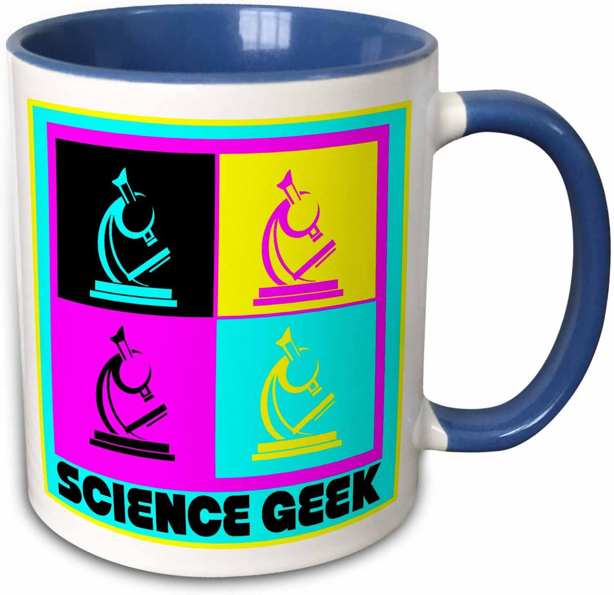 Cmyk Pop Art Microscope Science Geek Design Ceramic Mug