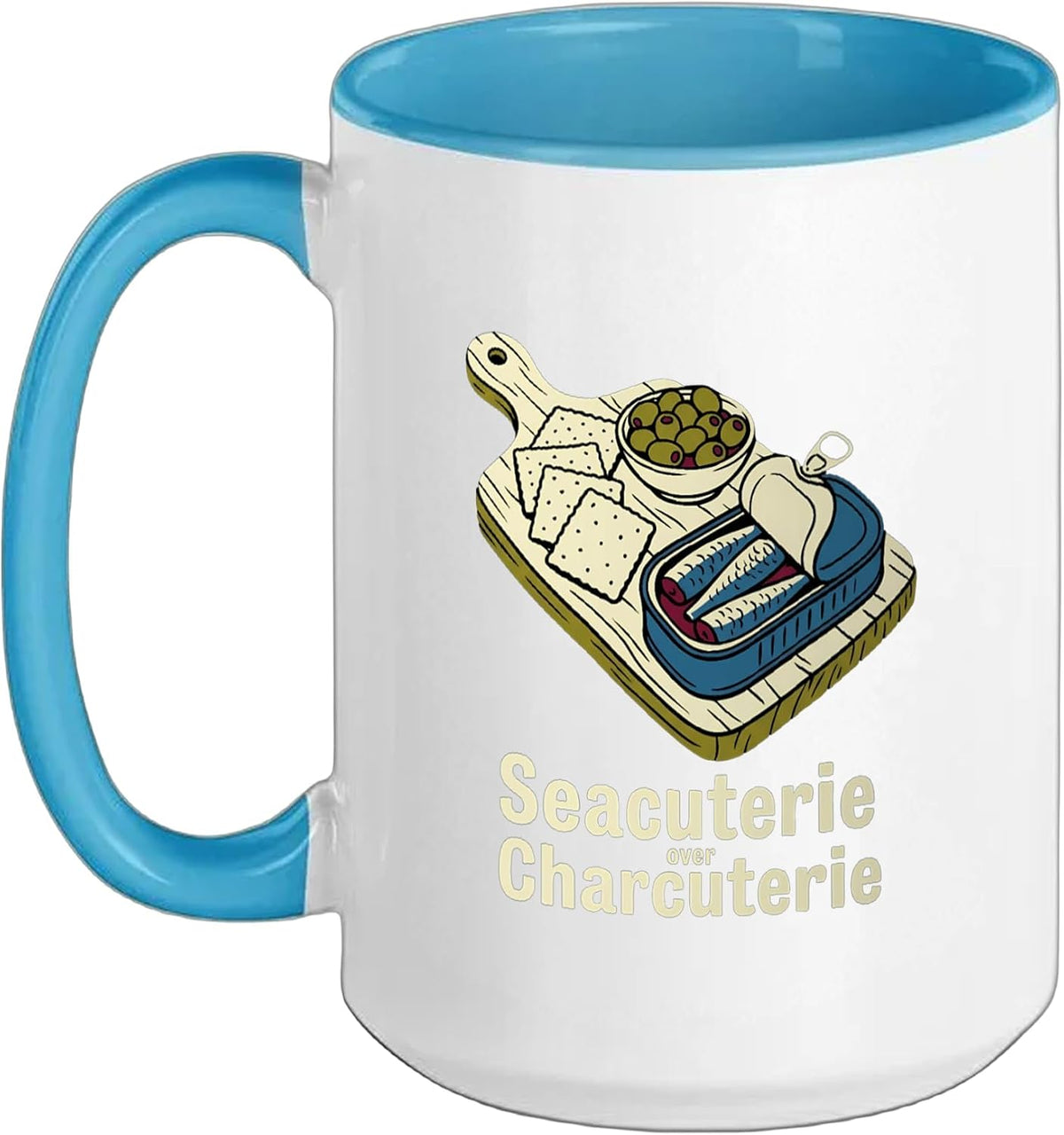 Tinned Fish Date Gourmet Sardines & Olives Snack Ceramic Mug