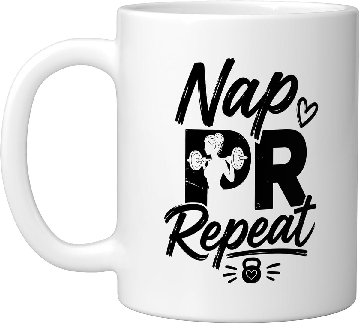 Lifting Mom Nap Pr Repeat Gym Lifestyle Mother Ceramic Mug