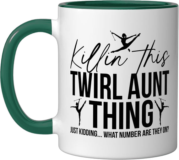 Baton Twirl Aunt Thing Baton Twirling Aunt Halloween Ceramic Mug