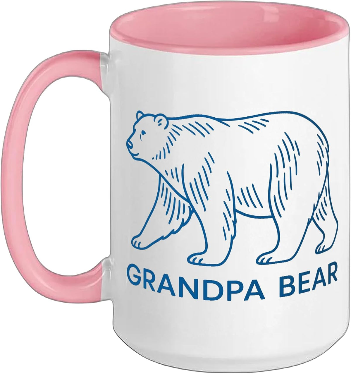 Grandpa Bear Polar Bear Line Art Drawing Ceramic Mug