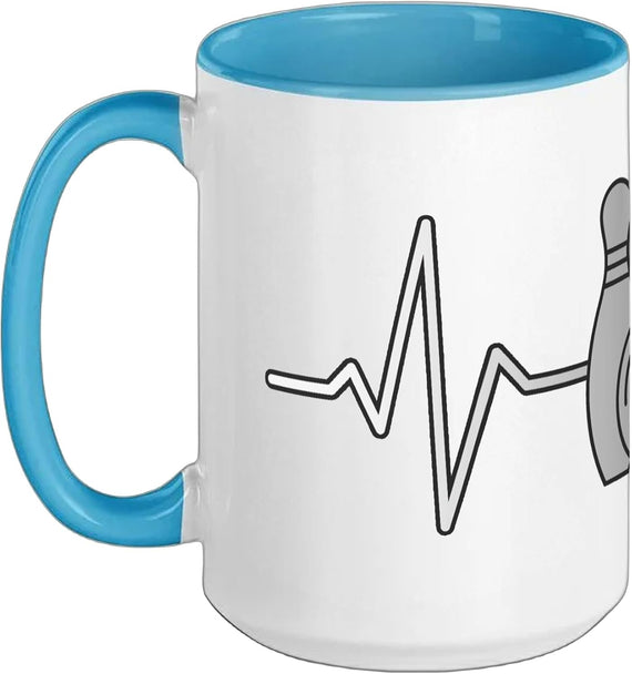 Bowling Heartbeat Funny Ceramic Mug