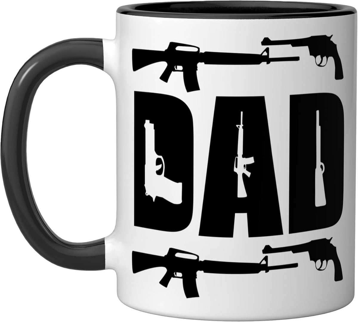 Dad Guns Collection Vintage Firearms Ceramic Mug