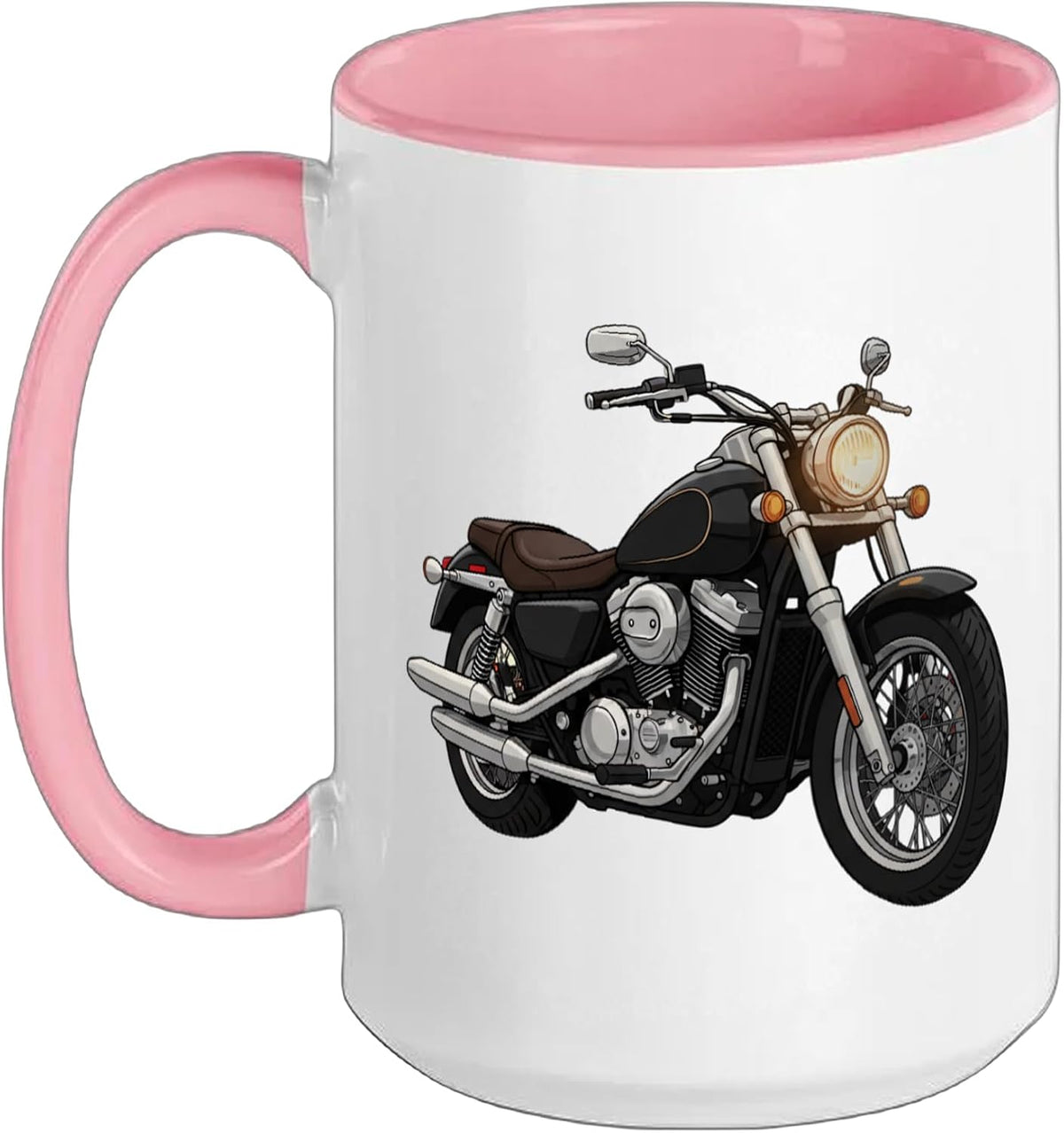 Usa Road Warrior Motorcycle, American Freedom Rider Ceramic Mug