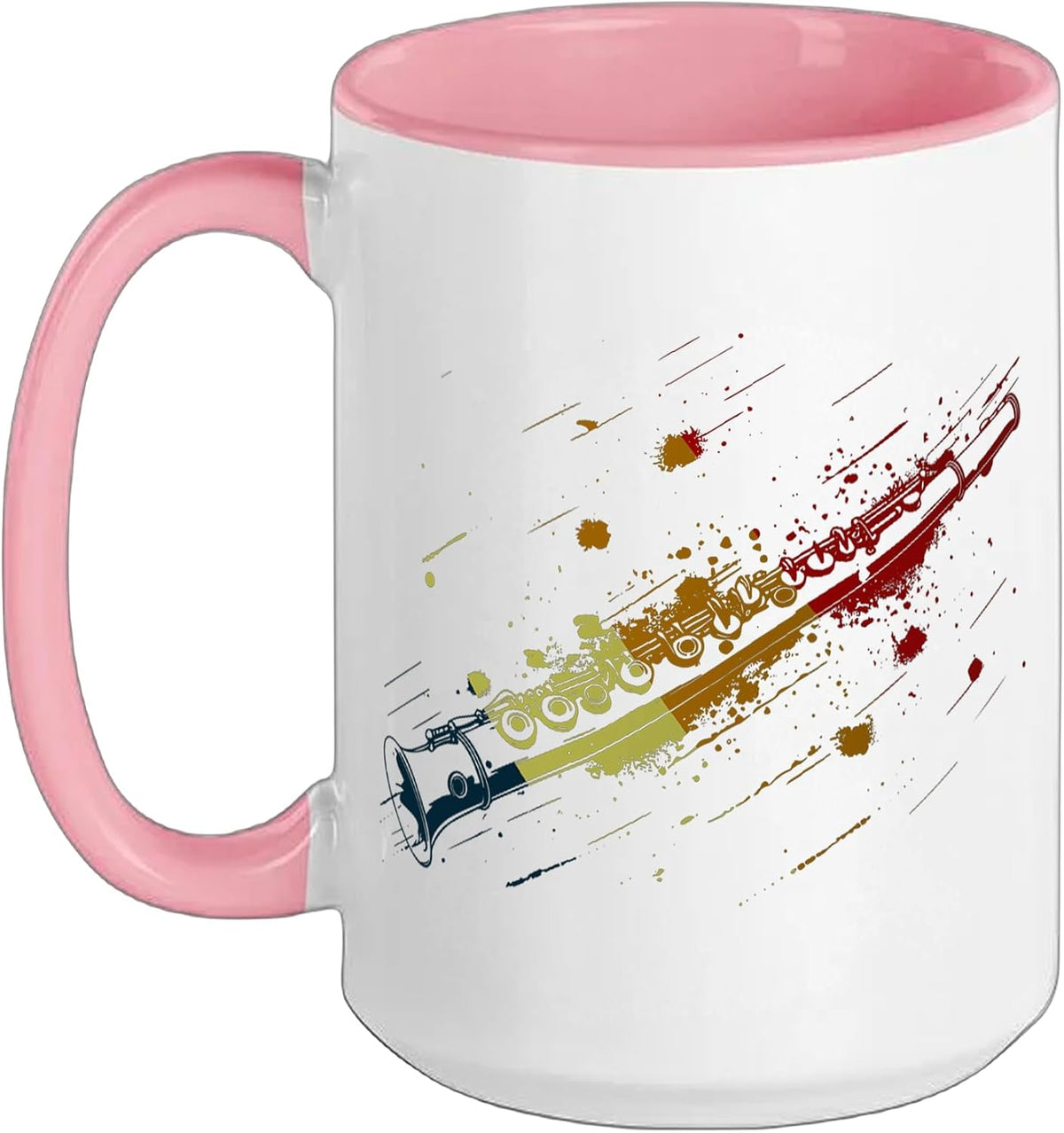 Flute Color Graffiti Recorder Ceramic Mug