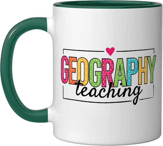 Geography Teacher Educator Map Social Studies Earth Ceramic Mug