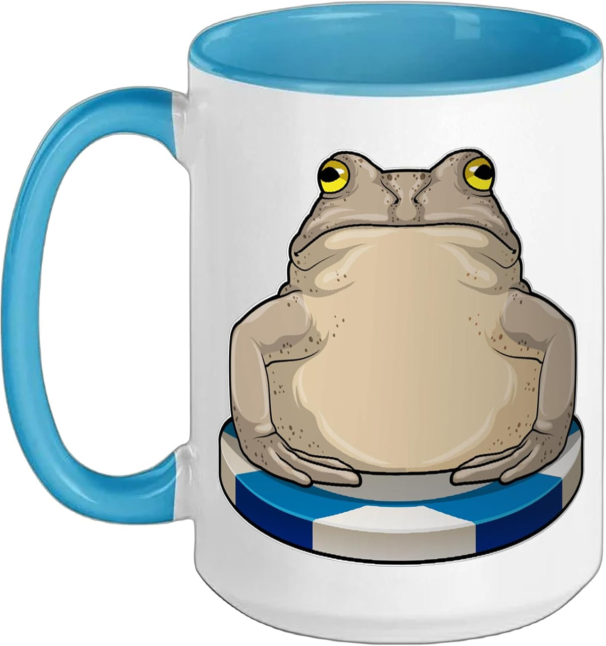 Frog Poker Chips Card Game Ceramic Mug