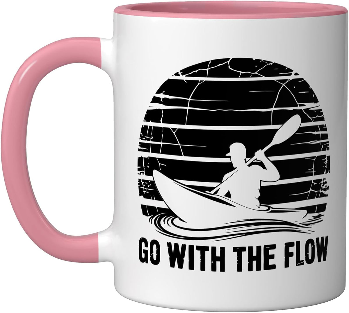 Vintage Kayaker Paddle Kayak Ceramic Mug