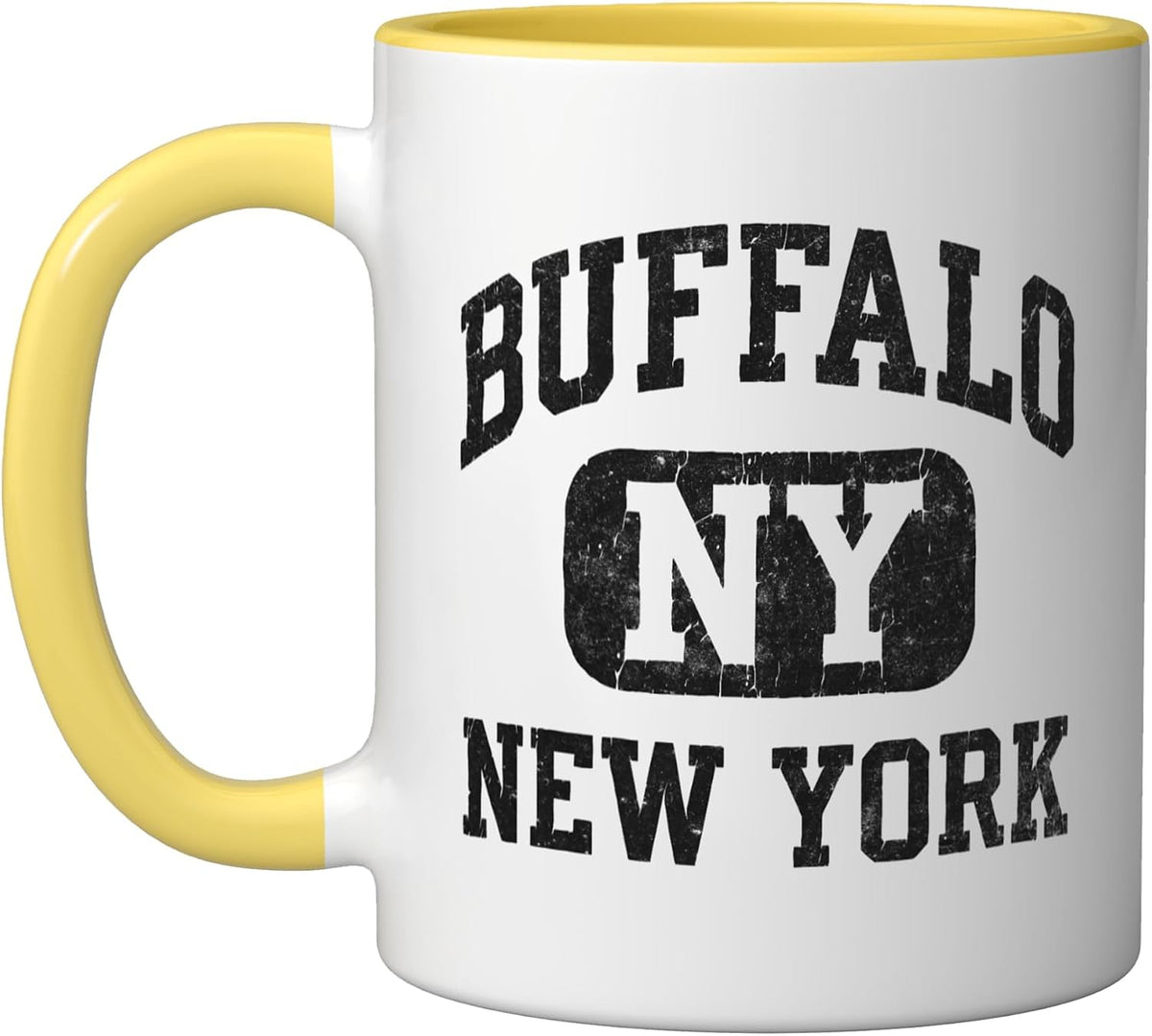 Buffalo Ny New York Vintage Text Ceramic Mug