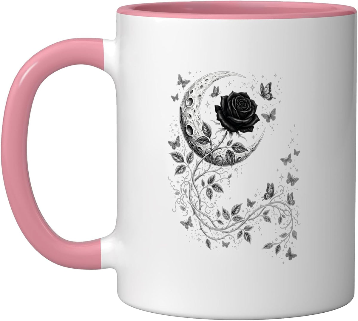 Black Rose Flower Botanist Garden Flower Black Rose Ceramic Mug