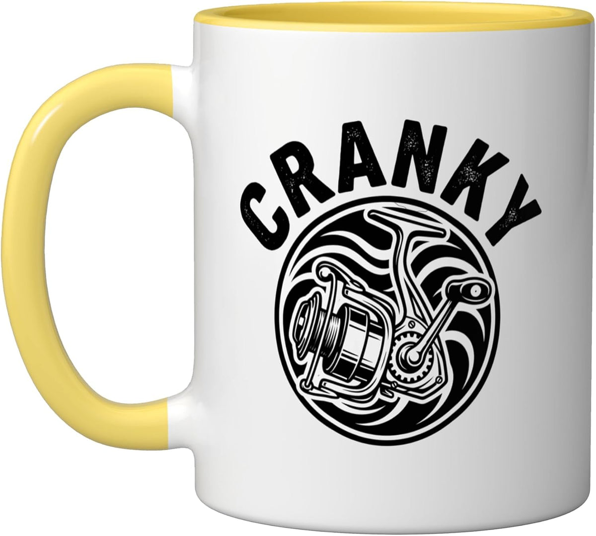 Cranky Fishing Reel Crankbait Funny Fishing Lure Ceramic Mug
