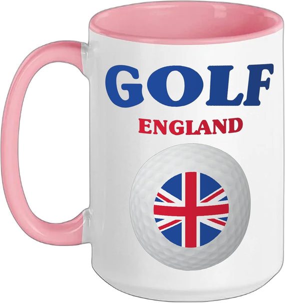Golf England Ball Logo Emblem Country Symbol Men's Golfing Ceramic Mug