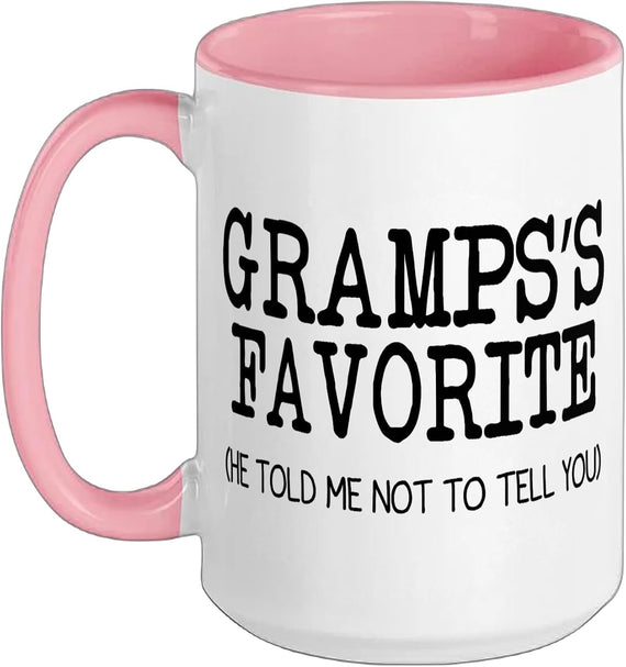 Gramps’S Favorite Funny Family Grandson Granddaughter Ceramic Mug