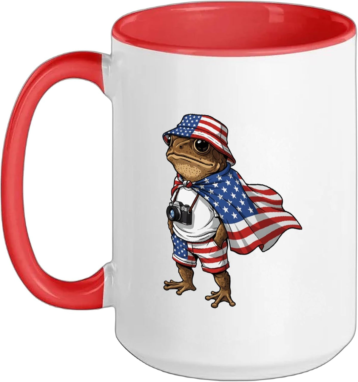 American Flag Usa Flag 4th Of July Patriotic Red White Ceramic Mug