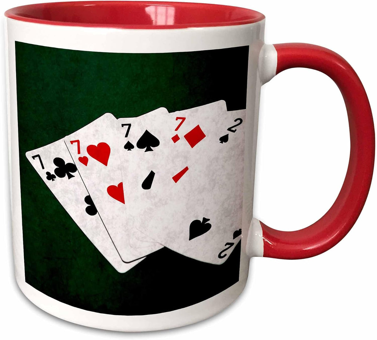Poker Hands Four Of A Kind Seven Two Ceramic Mug