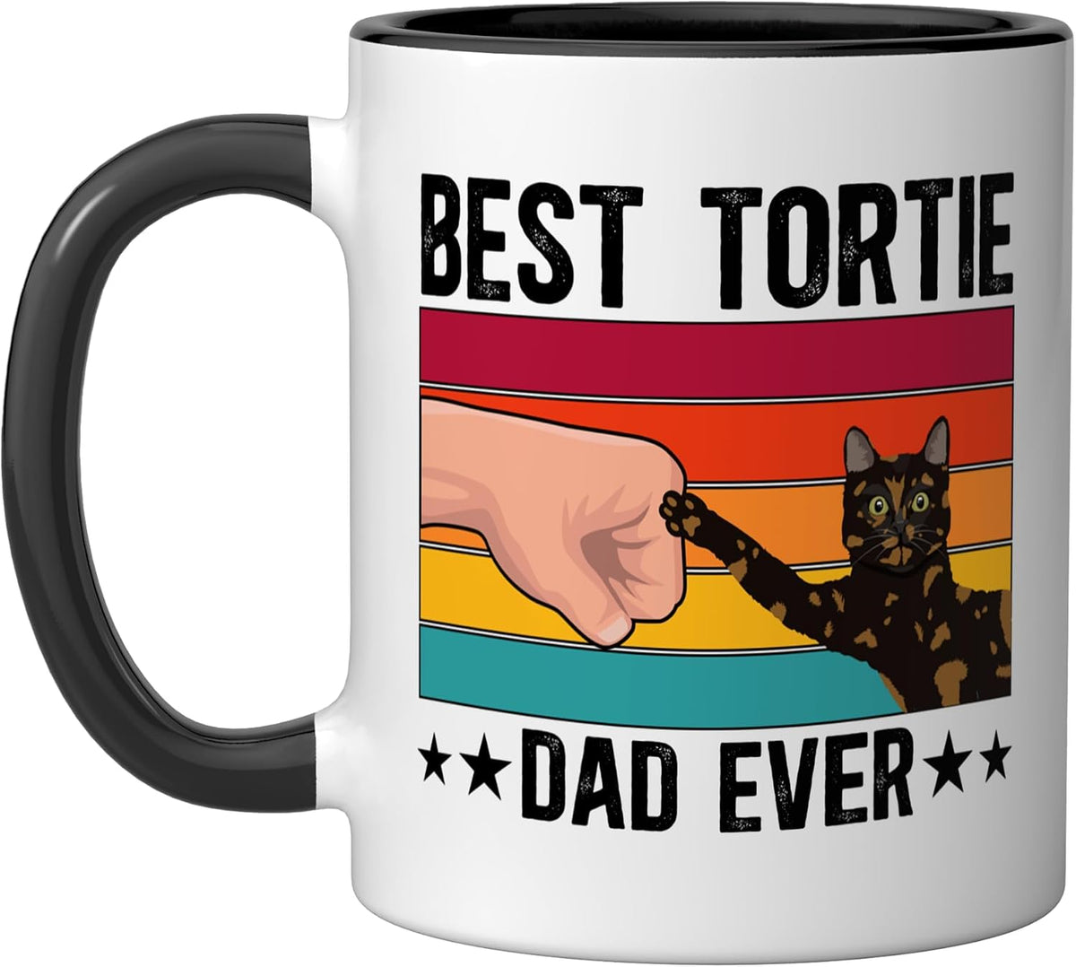 Best Tortie Dad Tortoiseshell Cat Owner Tortie Cat Lover Ceramic Mug