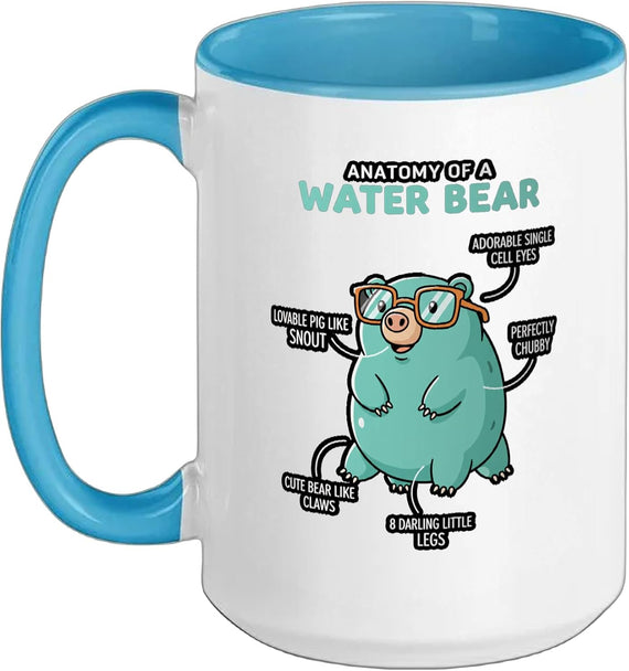 Anatomy Of A Water Bear Cute Microbe Stem Tardigrade Ceramic Mug