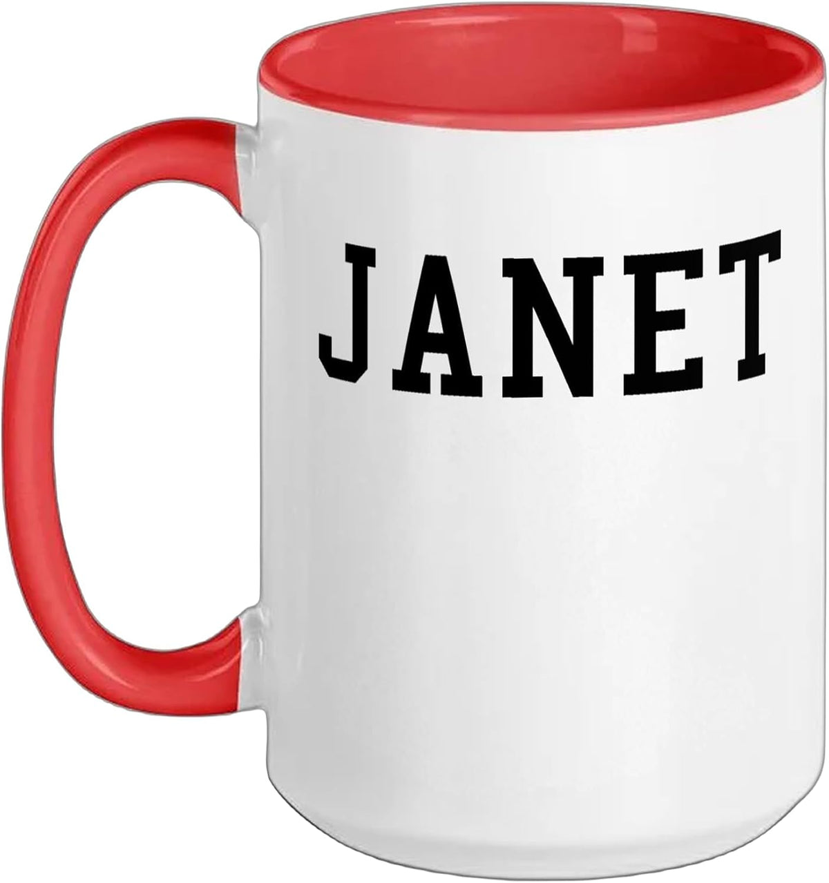 College Font Janet Ceramic Mug