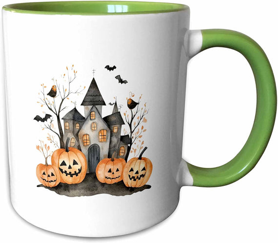 Haunted House Laughing Jack Lanterns Ceramic Mug