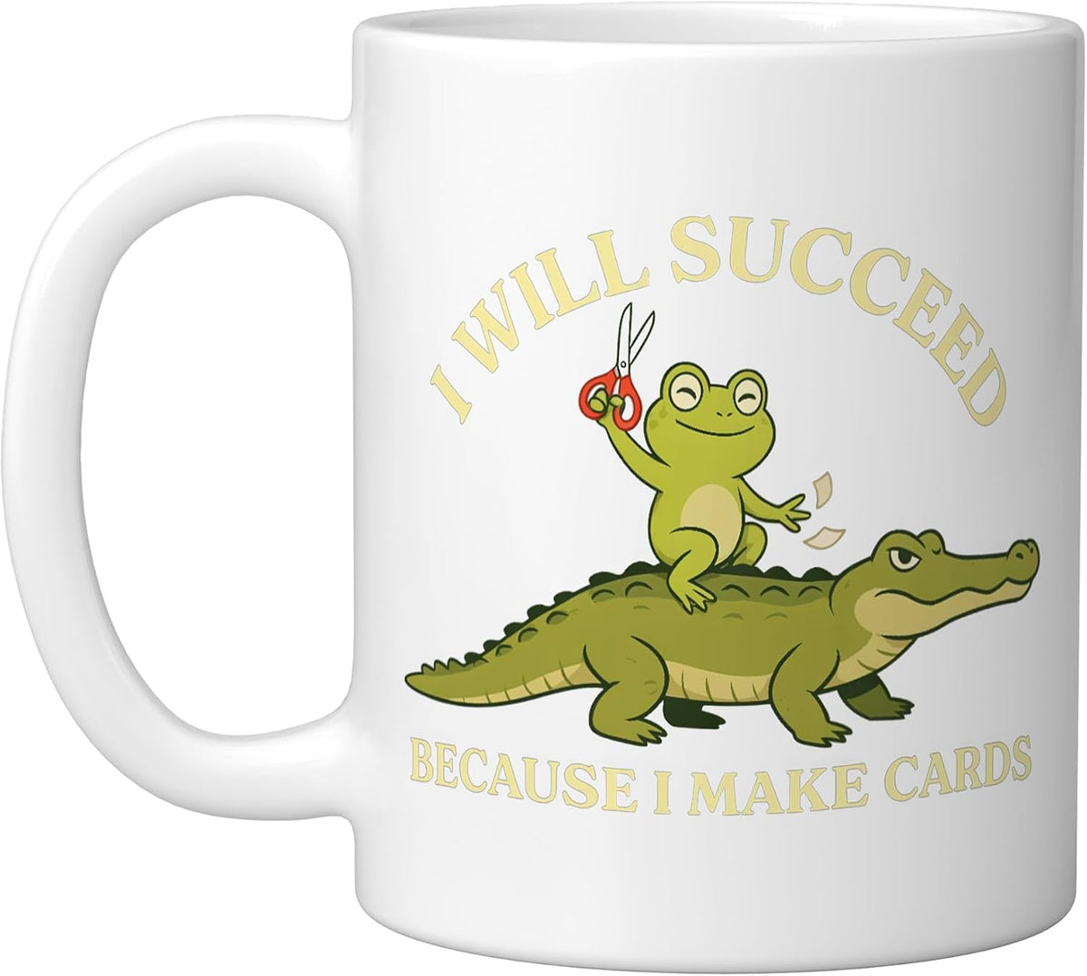 Funny Frog Alligator Card Maker Quote Crafter Ceramic Mug