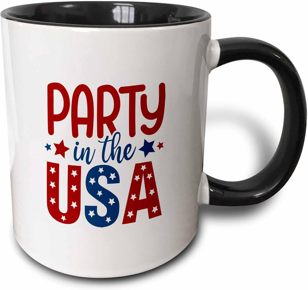 Party In The Usa Colorful Text Memorial Day Ceramic Mug