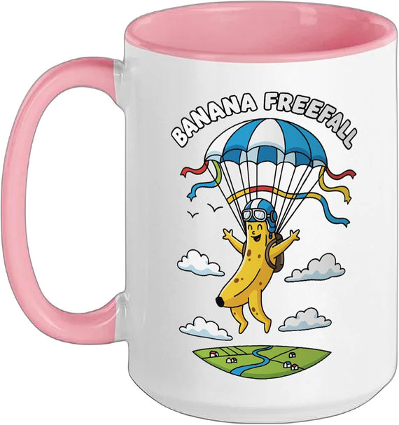 Skydiving Banana Freefall Funny Ceramic Mug