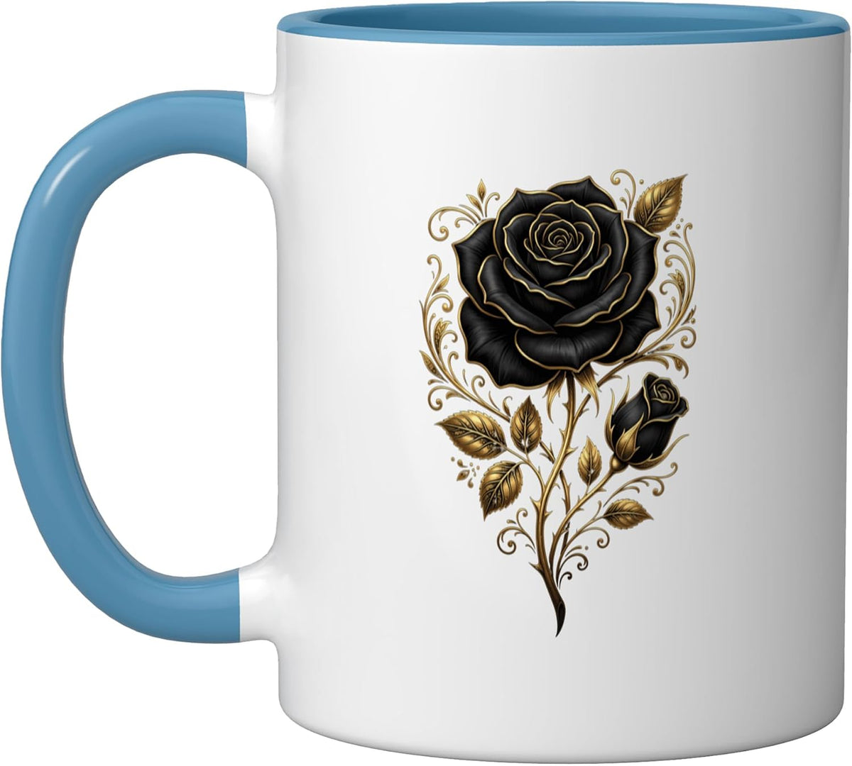 Black Rose Flower Botanist Garden Gardening Flower Rose Ceramic Mug
