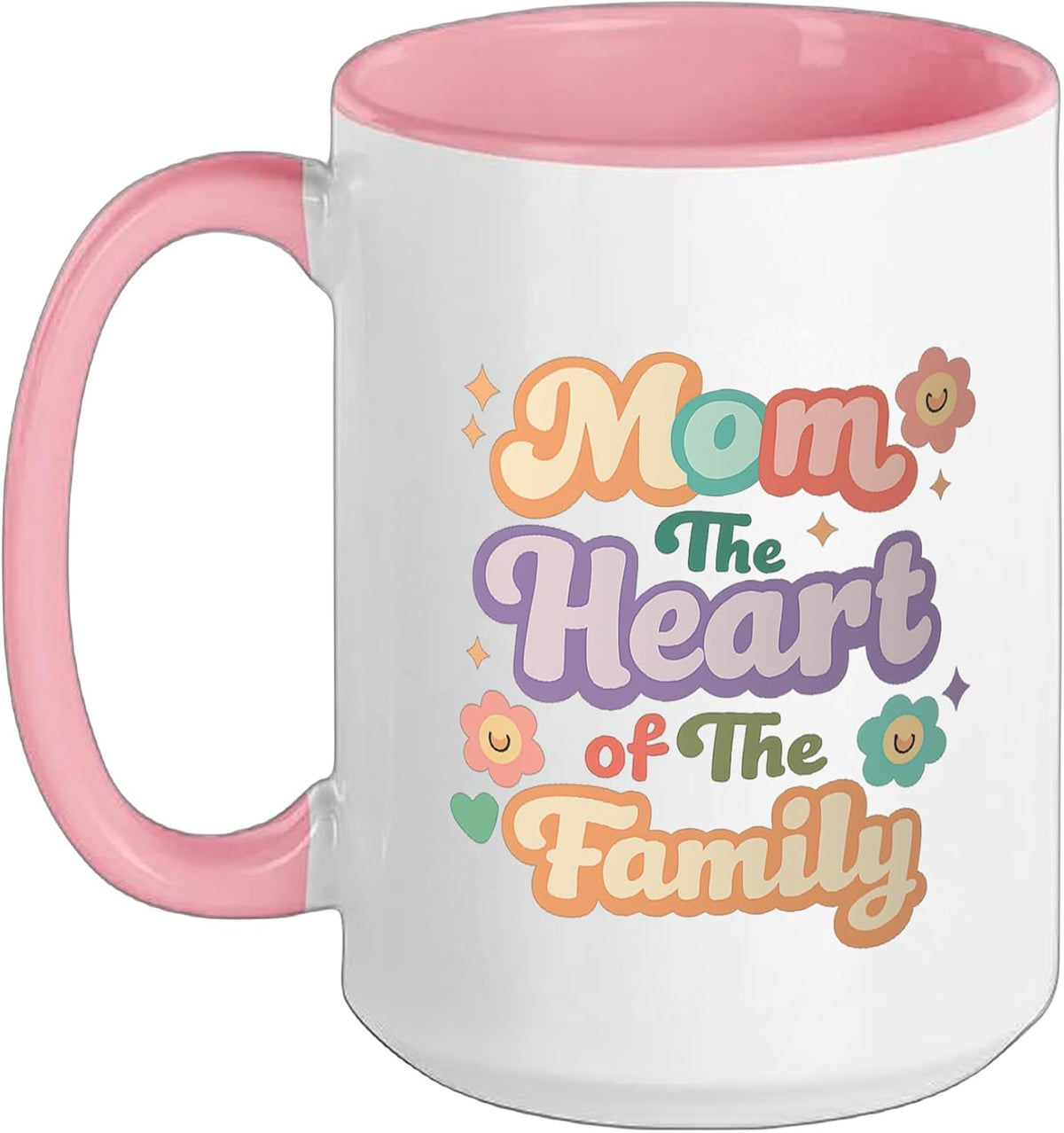 Mom The Heart Of The Family Best Mom Mama Mommy Mother's Ceramic Mug