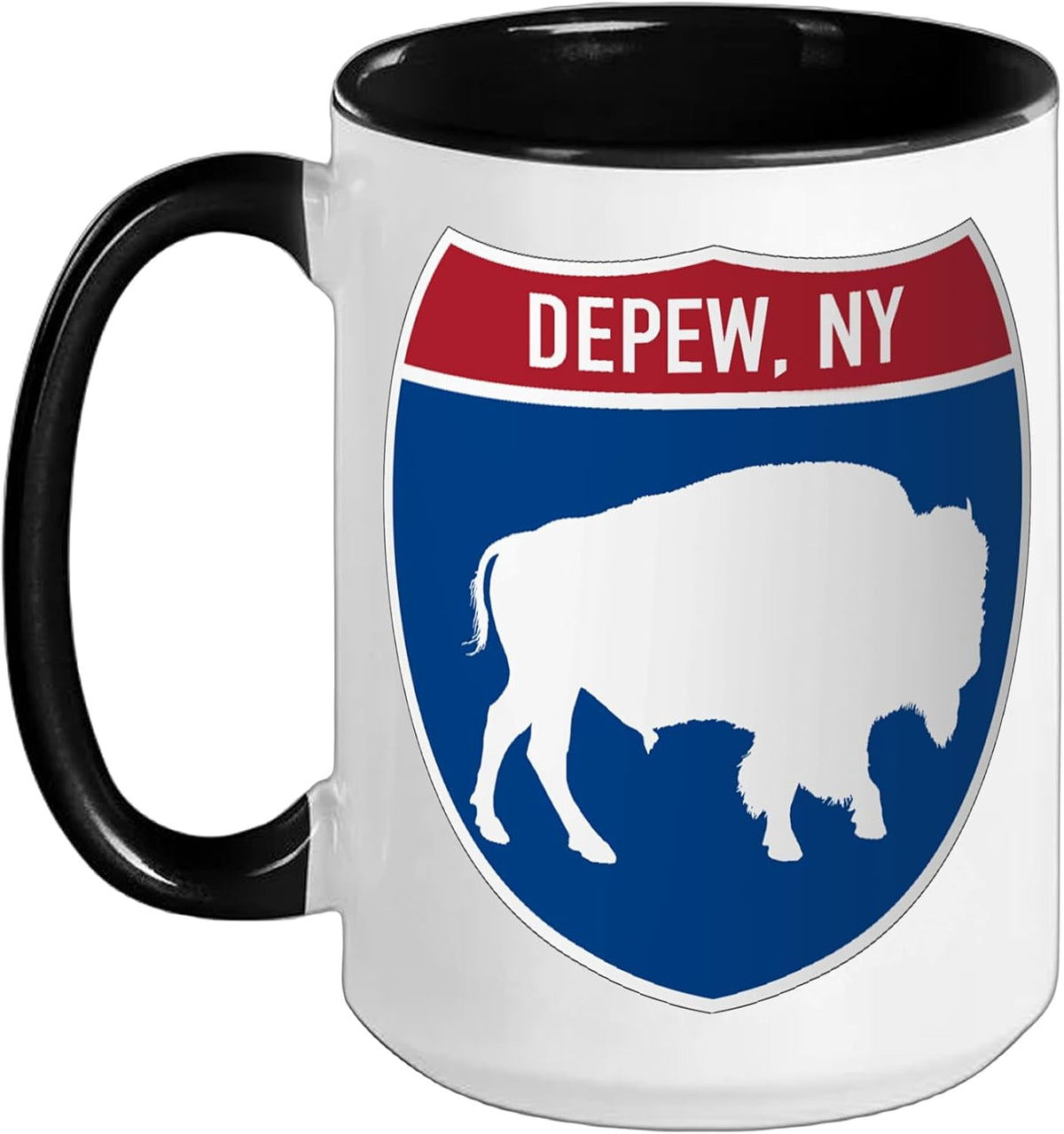 Depew New York Buffalo Ny Highway Interstate Sign Ceramic Mug