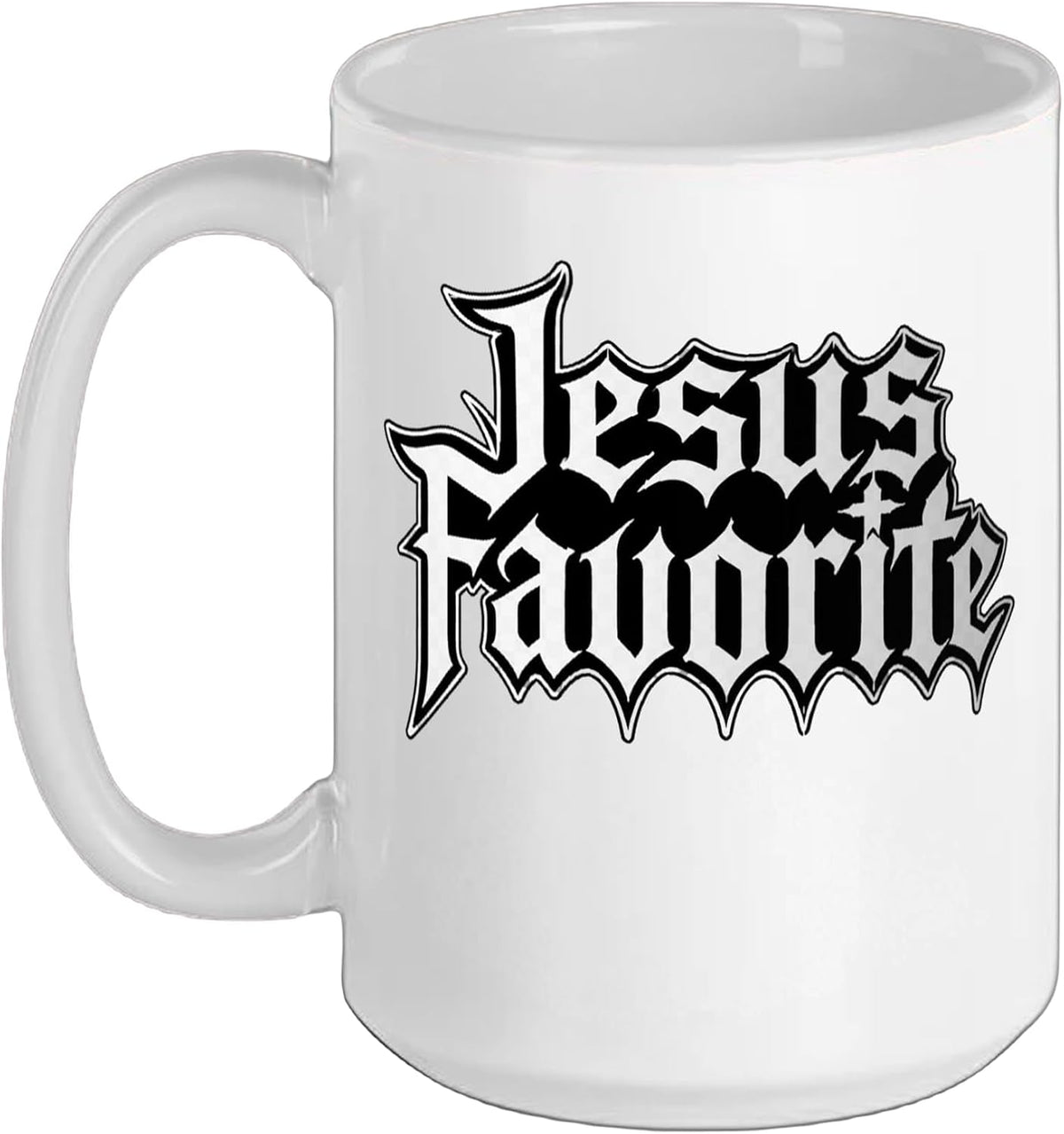 Jesus Favorite Gothic Metal, Christianity Halloween Ceramic Mug