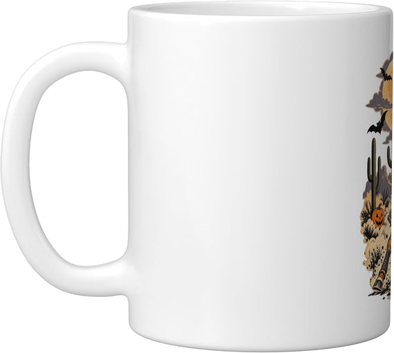 Halloween Witch Horse Western Cowgirl Spooky Ceramic Mug
